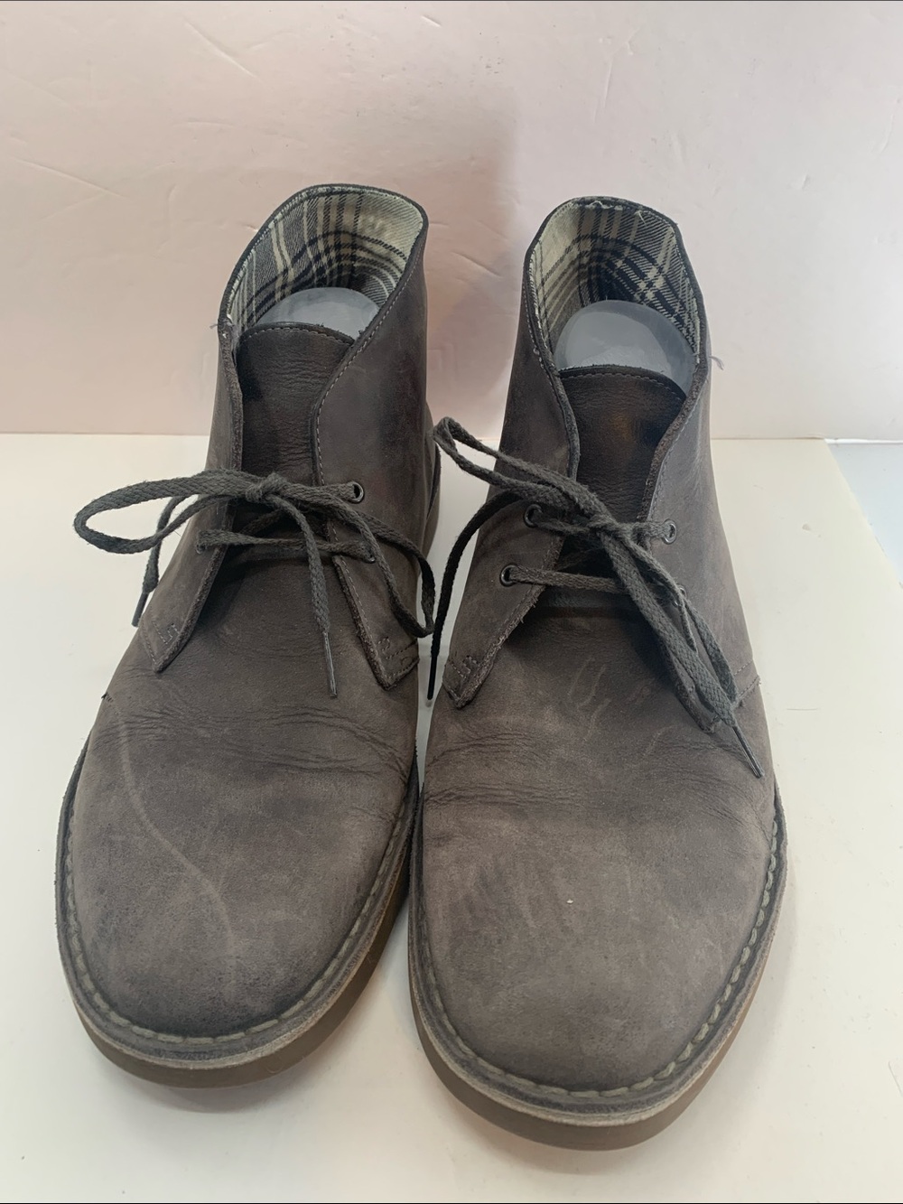 Clarks Collection Men's Grey Leather Chukka Boots-  11.5